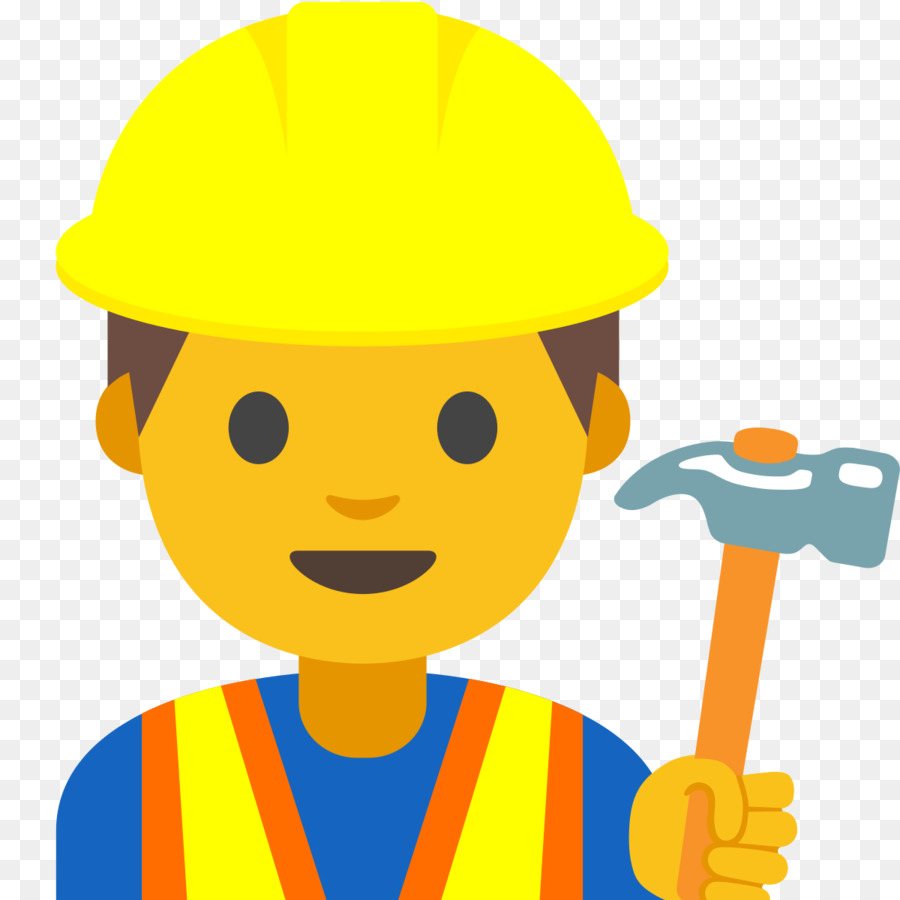 Emoji laborer construction worker. Architect clipart child engineer