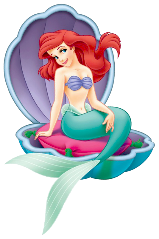 Shell clipart shell ursula. Ariel gallery mermaid and