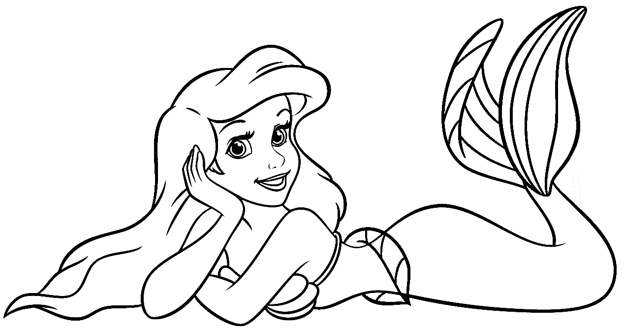 ariel clipart black and white