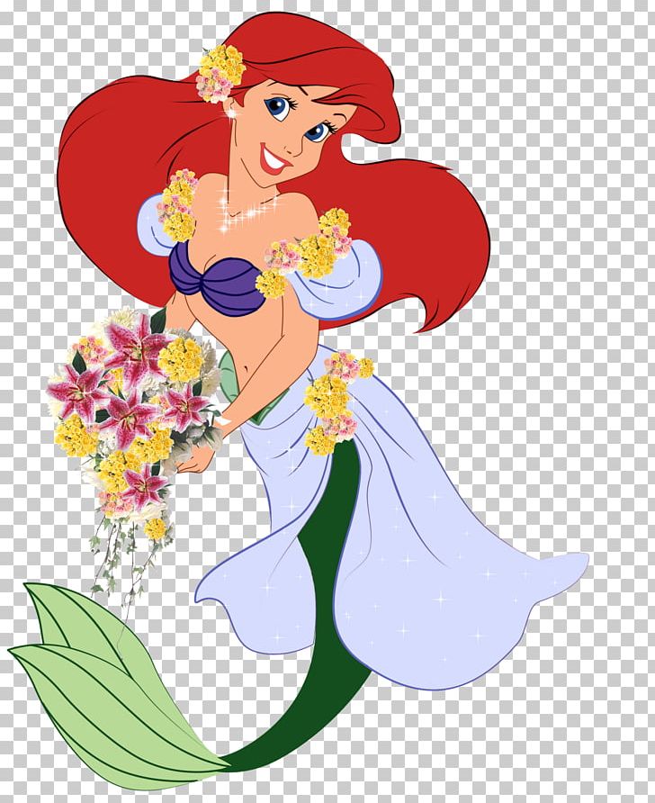 mermaid clipart flower