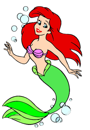 ariel clipart green mermaid