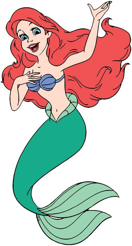 ariel clipart green mermaid