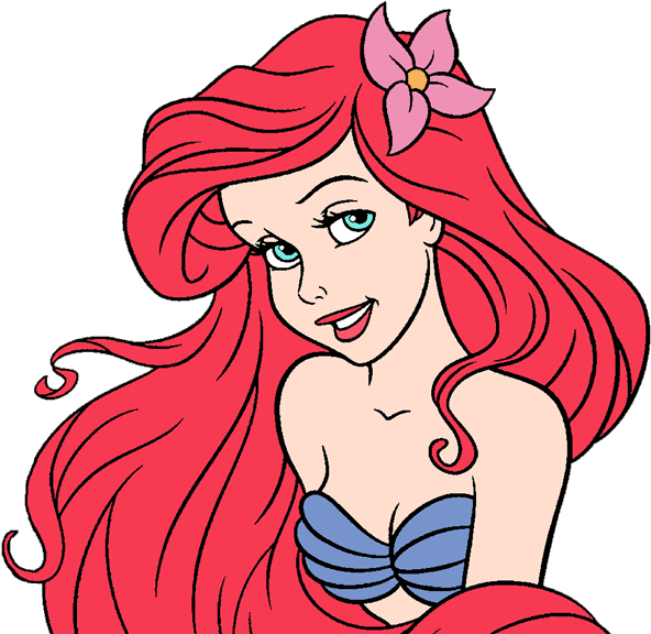 Clip art disney galore. Ariel clipart hair