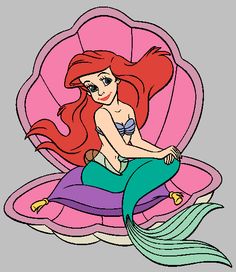 ariel clipart in shell