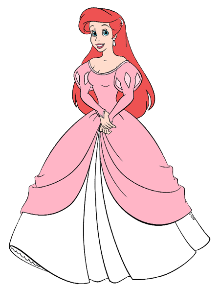 ariel clipart pink dress