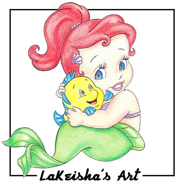 Baby drawing at getdrawings. Ariel clipart sketch