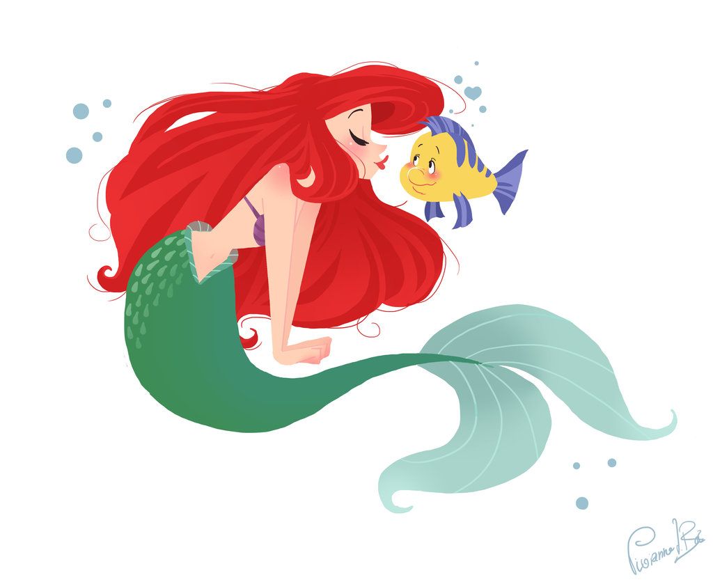 ariel clipart sketch