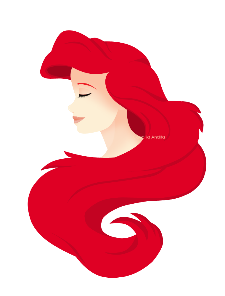hair clipart little mermaid