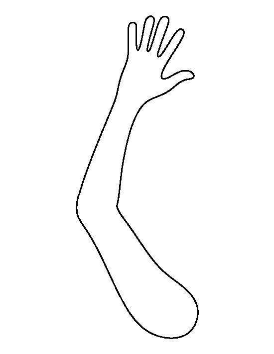 Hand clipart cut out. And arm pattern use