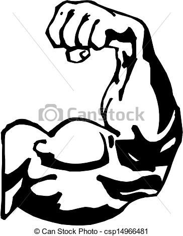 Arm clipart black and white. Tough clip art strong