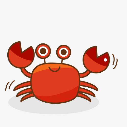 Arm clipart crab. Cartoon red png image
