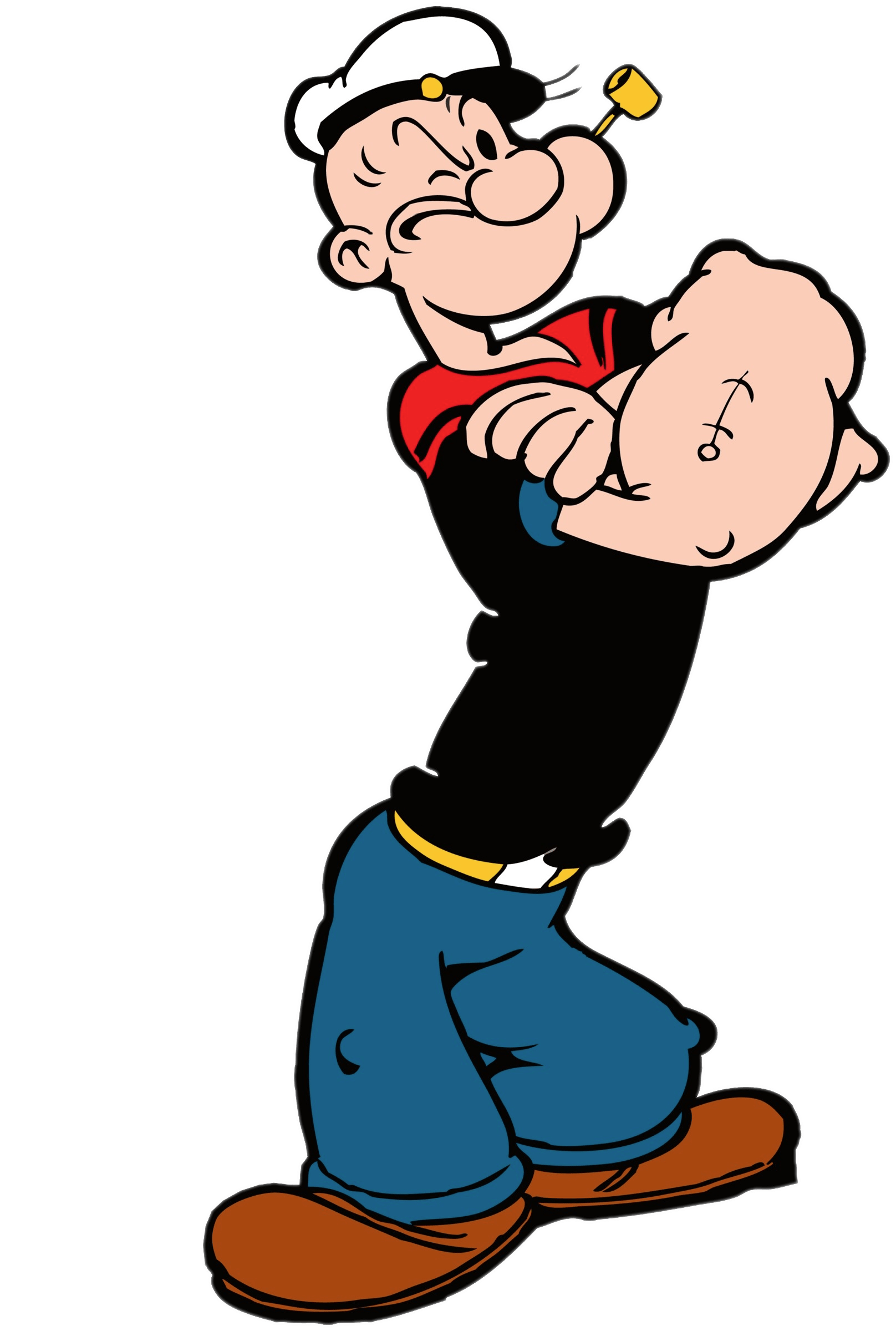 Popeye arms crossed transparent. Sailor clipart olive oyl