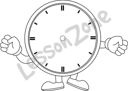 arms clipart clock