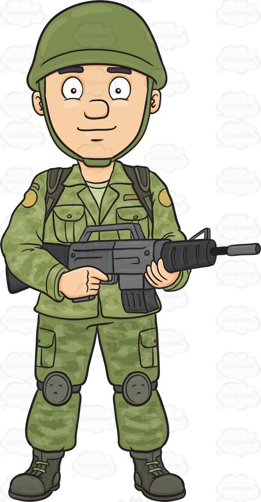 military clipart animated