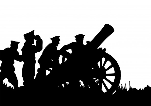 Soldiers with canon free. Army clipart cannon