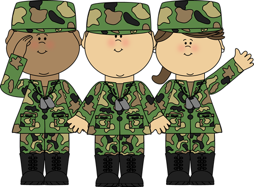 military clipart group soldier