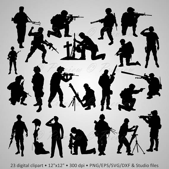 Download Military clipart silhouette, Military silhouette ...