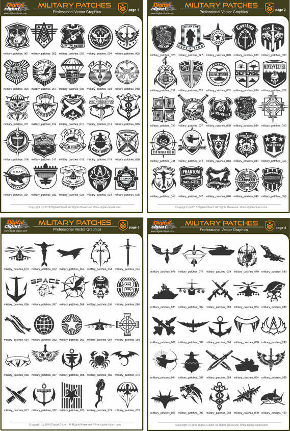 army clipart patches