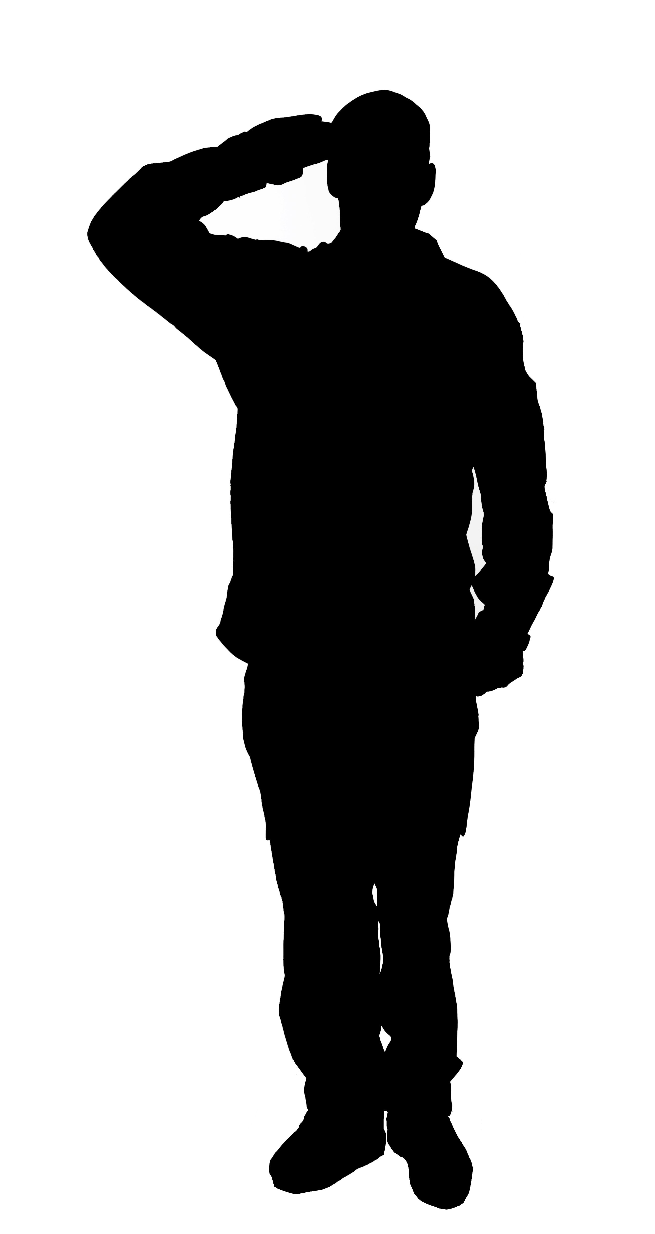 Army clipart silhouette. Soldier draw on wall