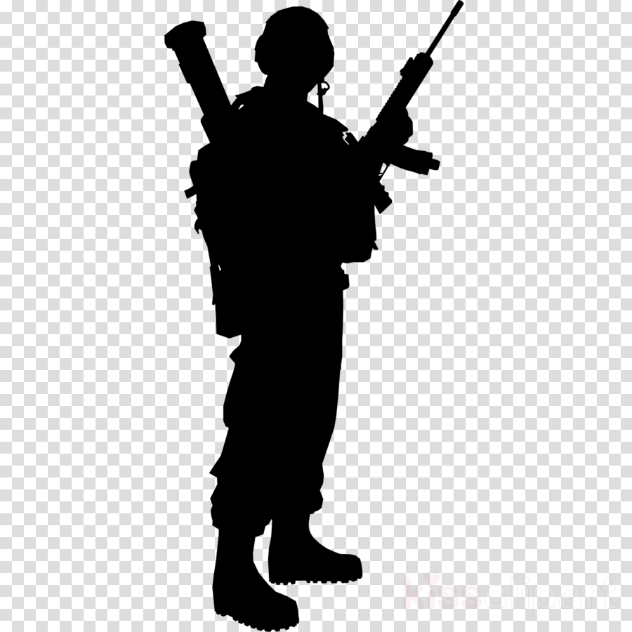Army clipart silhouette. Soldier 