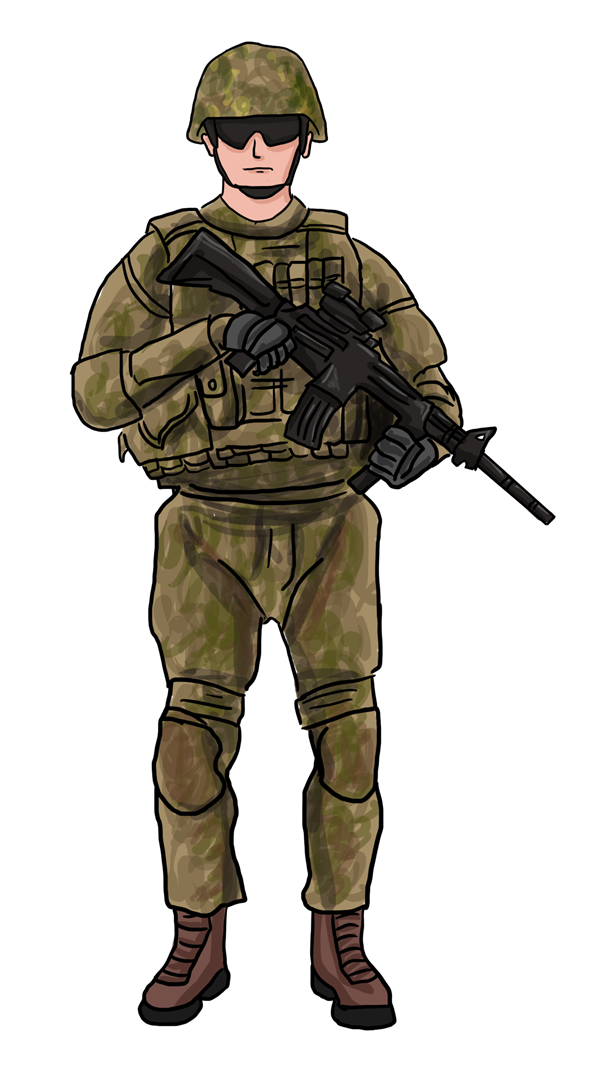 clipart kids soldier