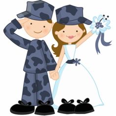 army clipart wedding