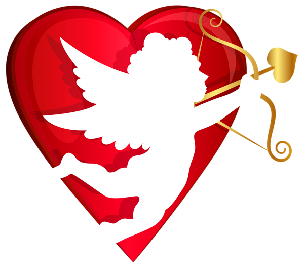 Arrow clip art cupid. Red heart and transparent