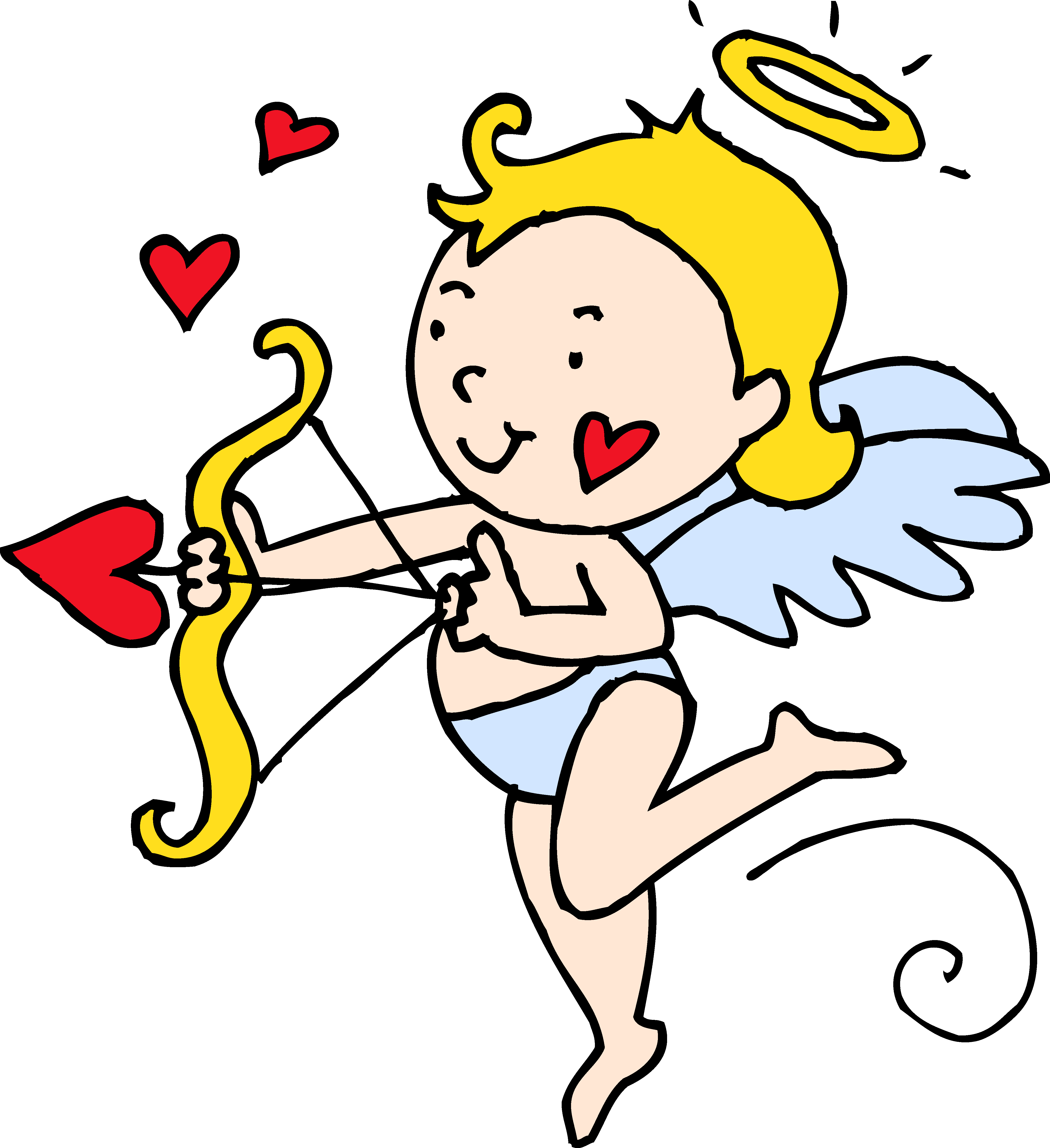 Valentines cupid free clip. Holidays clipart cute