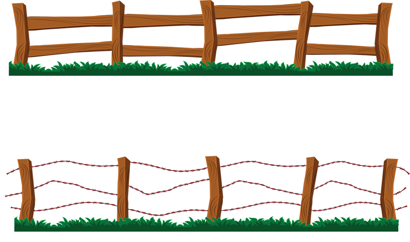 Wood fence collection wooden. Fencing clipart fens