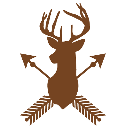 Deer svg scrapbook cut. Arrow clip art silhouette