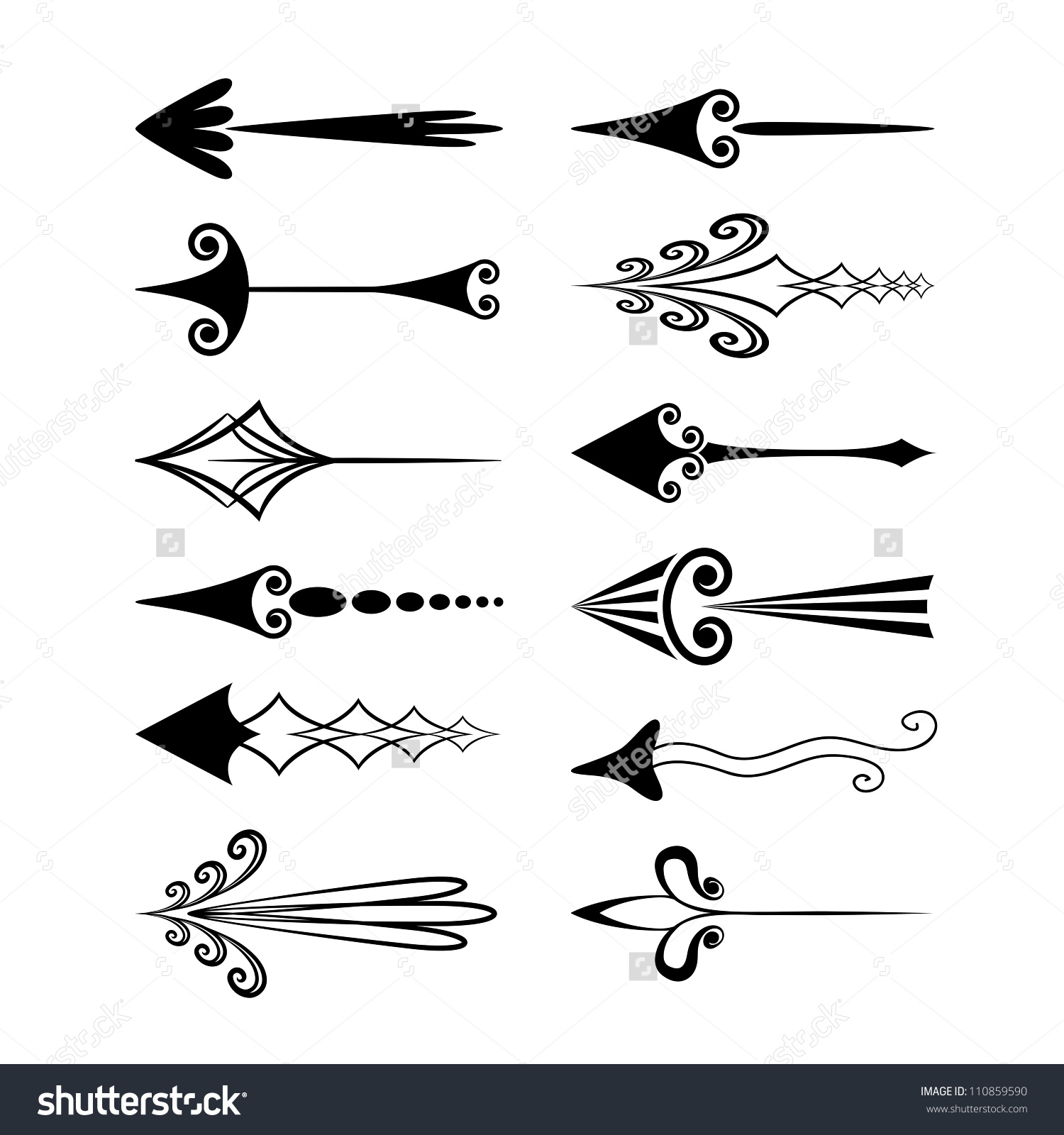 arrow clipart art deco