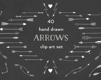 Arrows clip art with. Arrow clipart chalkboard