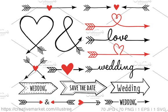  wedding clip art. Clipart arrows heart