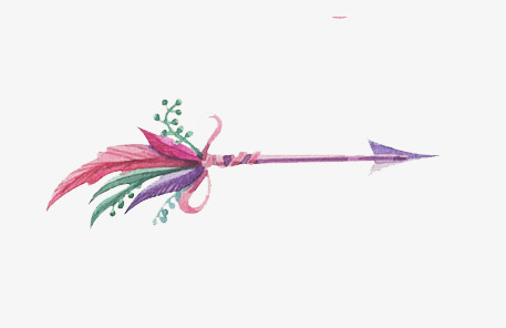 Feather arrows pretty colored. Beautiful clipart arrow