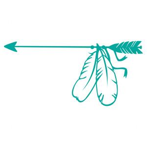 Arrows clipart feather. Arrow feathers silhouette design