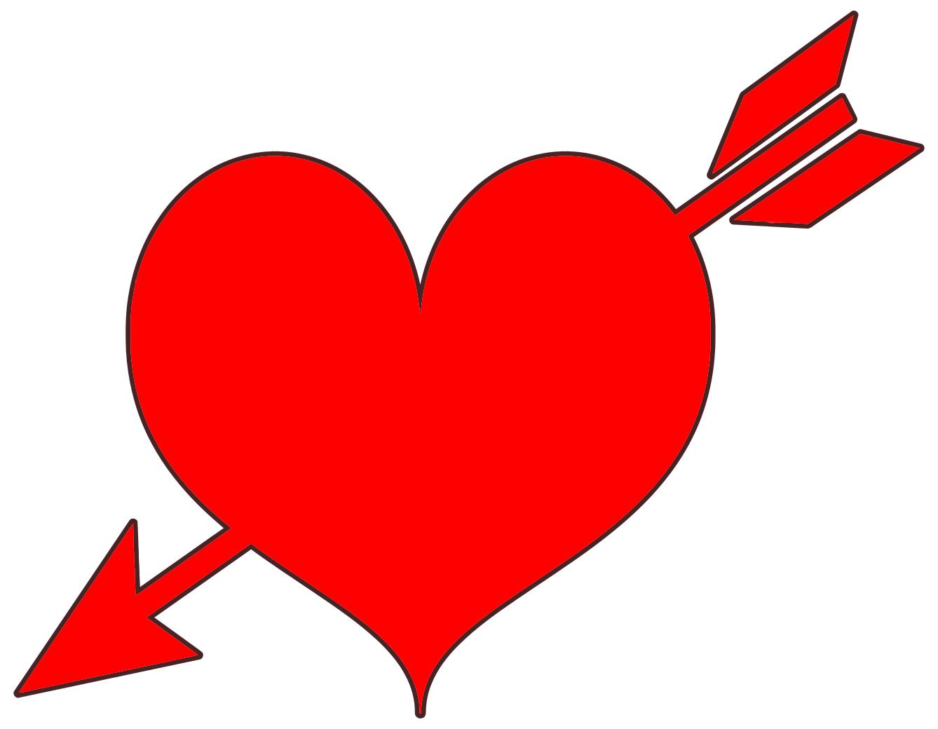 arrow clipart heart