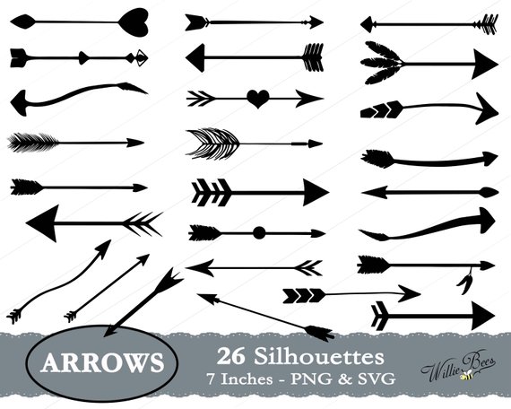 arrows clipart silhouette