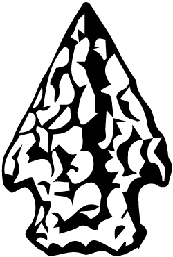 Arrowhead clipart black and white, Arrowhead black and white