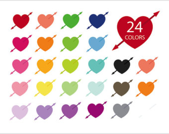 Arrowhead clipart valentine. Arrow etsy heart icon
