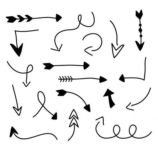 arrows clipart calligraphy