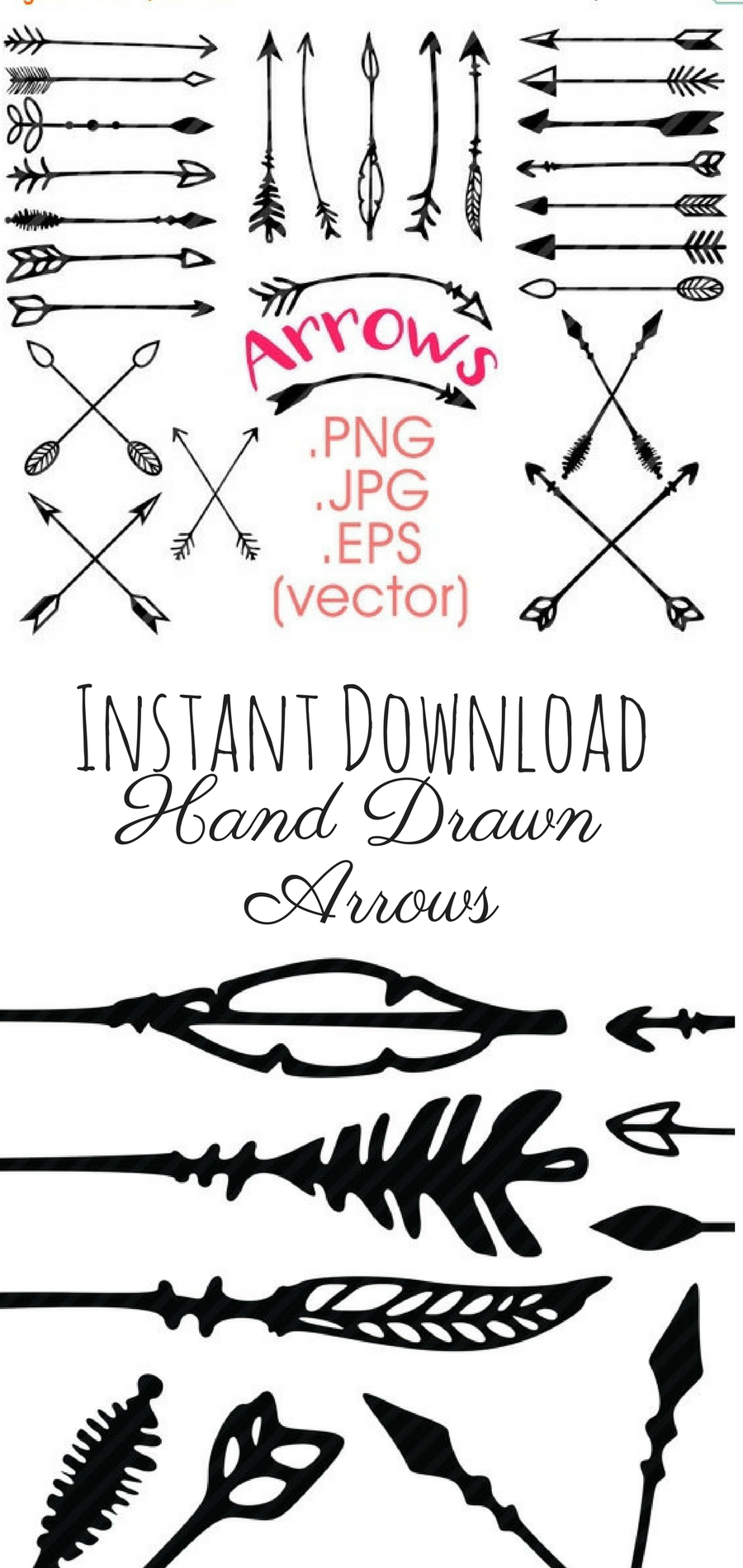 arrows clipart calligraphy