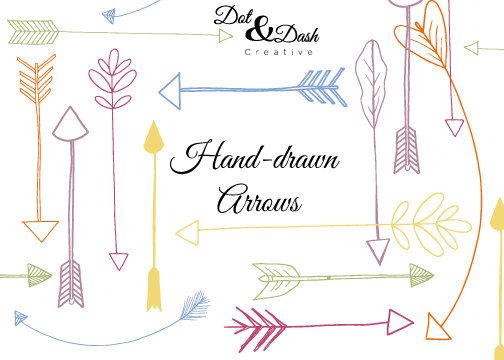 Hand drawn clip art. Arrows clipart creative