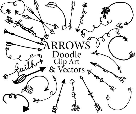 Tribal . Arrows clipart doodle