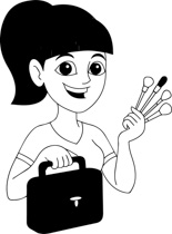 Beauty clipart black and white. Free health outline clip