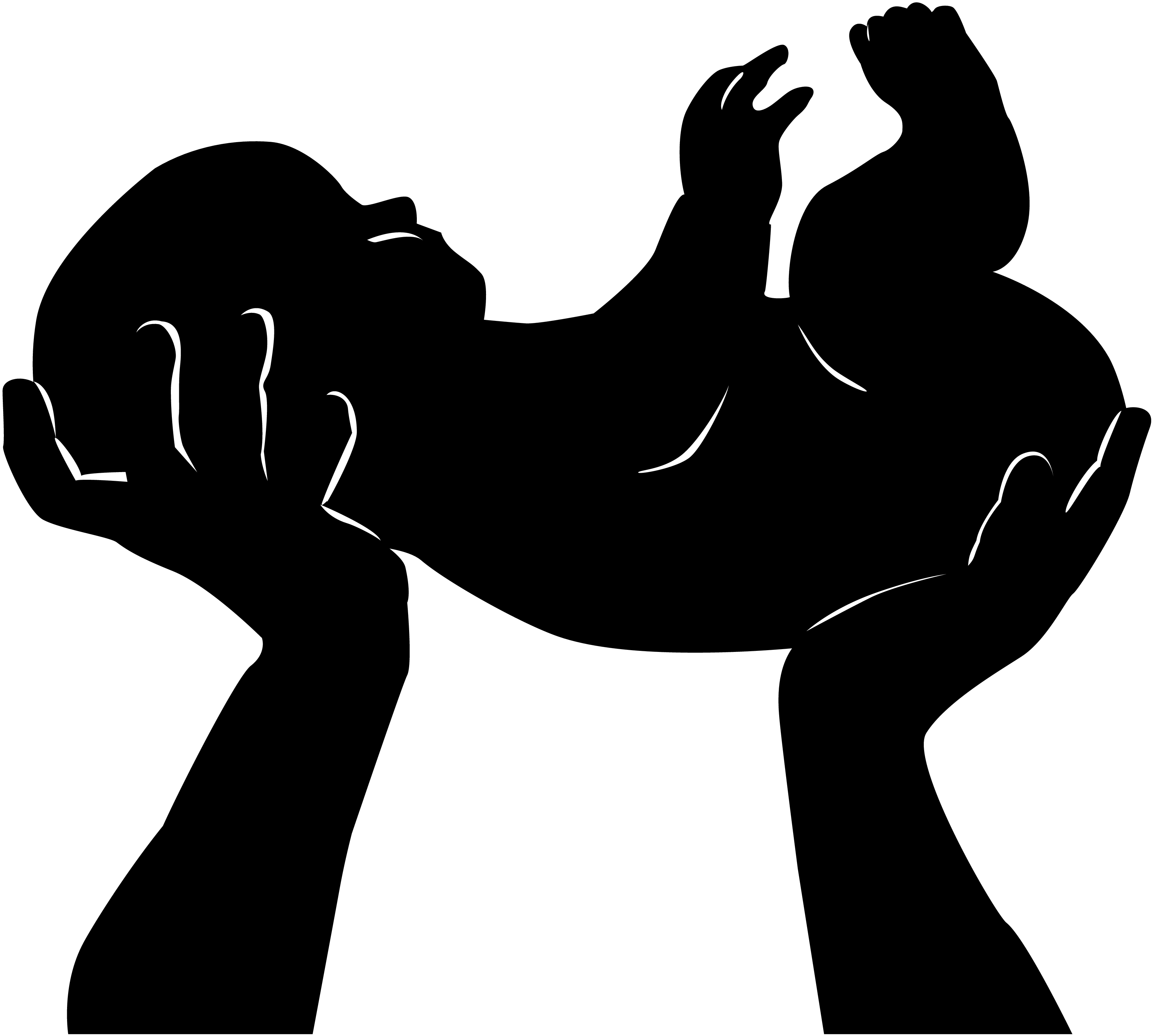 Free download clip art. Baby clipart silhouette