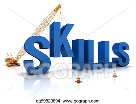 Stock illustration developing skills. Artist clipart ability