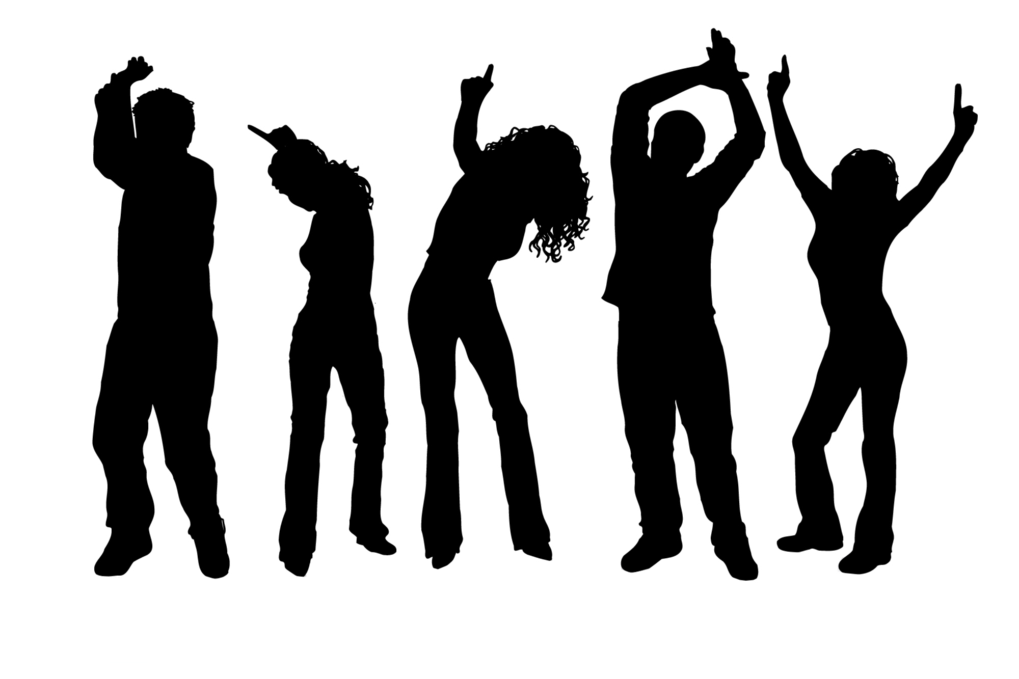 silhouette clipart party