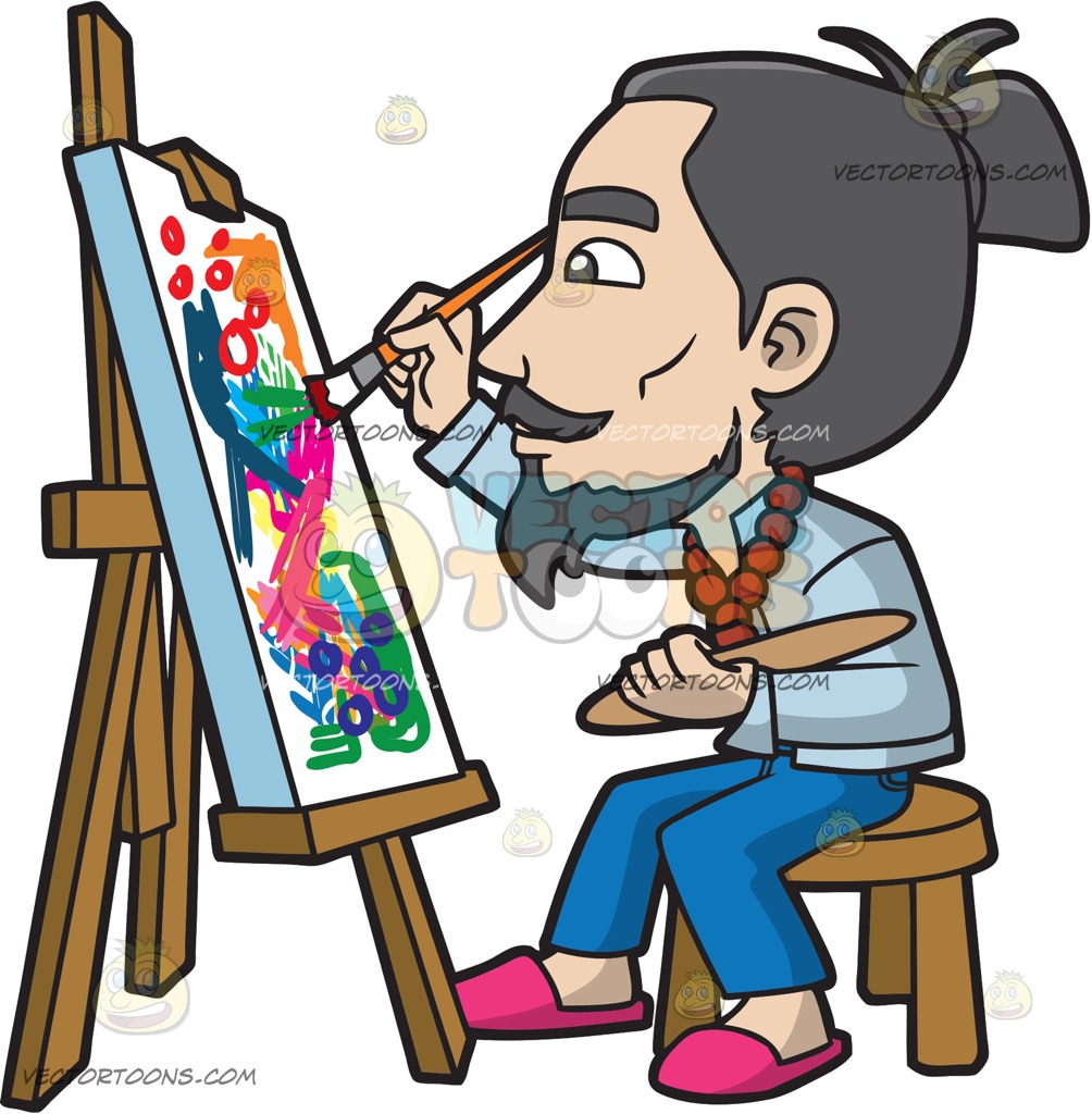 painting clipart artistic person