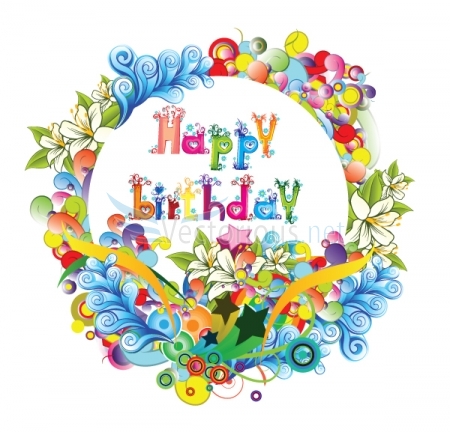 clipart birthday floral
