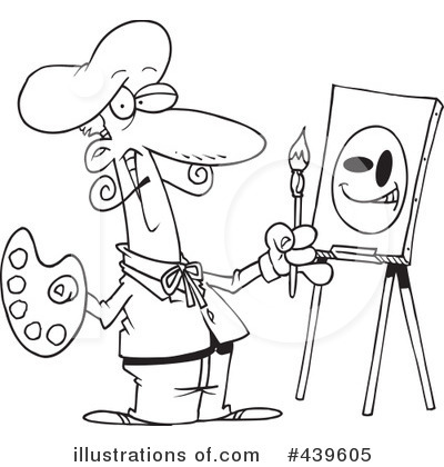 [View 34+] Art Painting Clipart Black And White